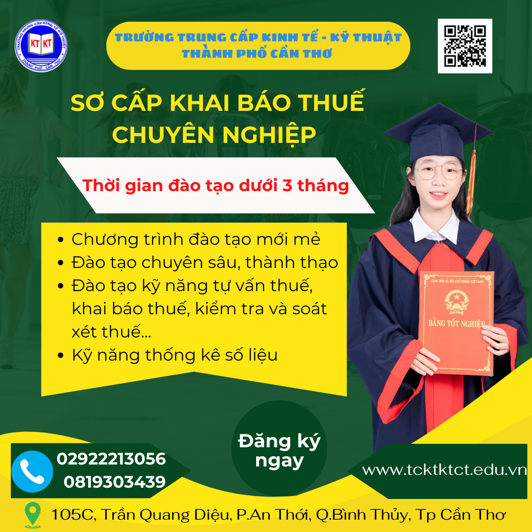 Chứng chỉ sơ cấp Khai báo thuế
